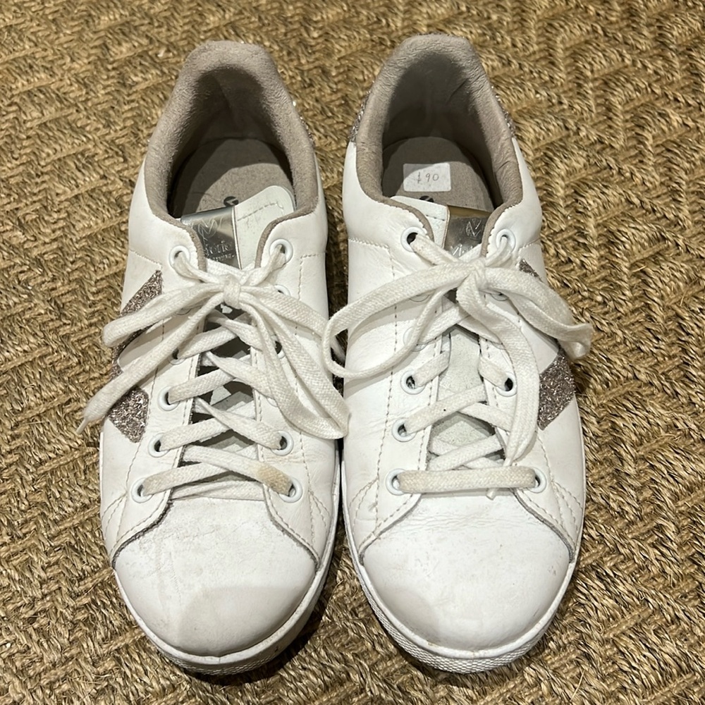 Victoria white sparkled sneaker size 7